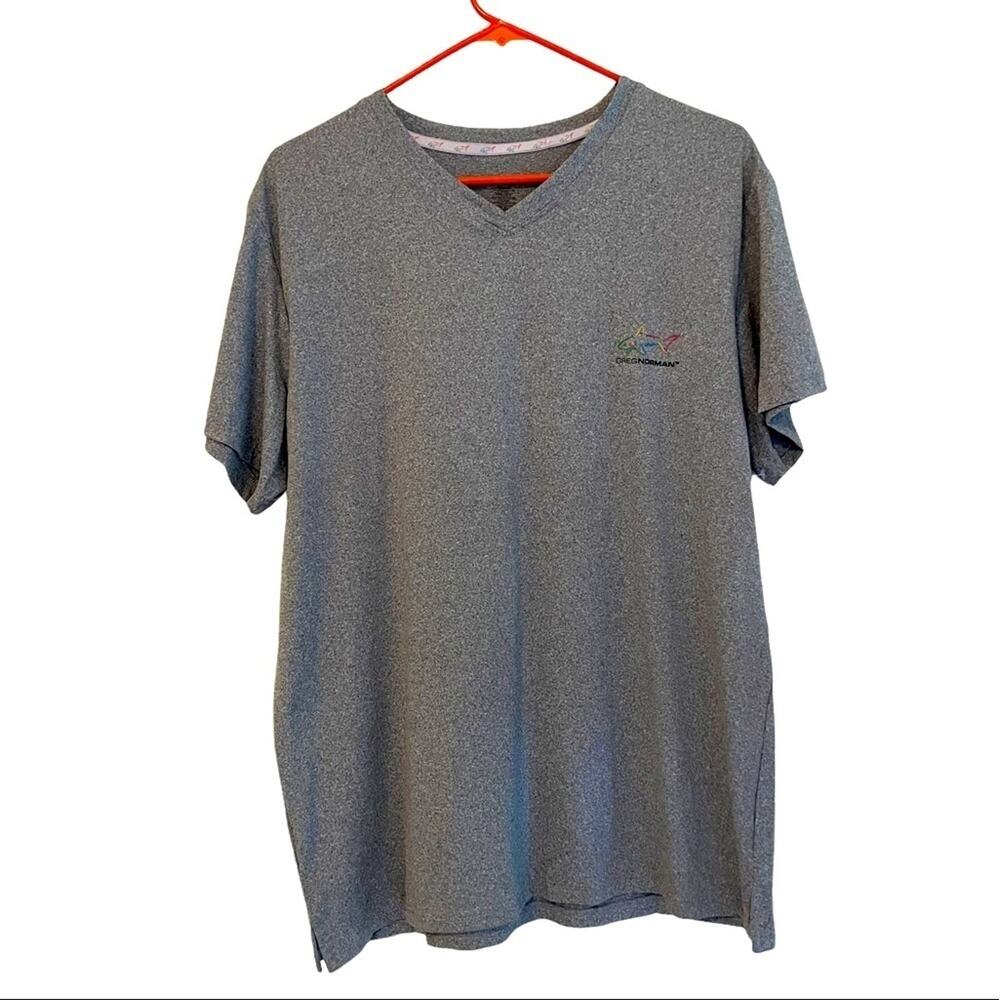 Greg Norman‎ Grey V Neck Sleep Short Sleeve Shirt Large Mens